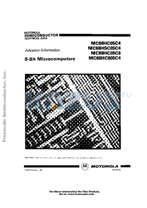 MC68HS05C4 datasheet - 8-Bit Microcomputers