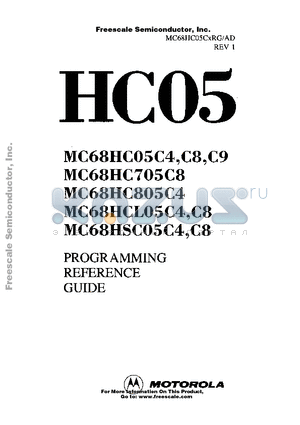 MC68HSC05C8 datasheet - PROGRAMMING REFRERENCE GUIDE