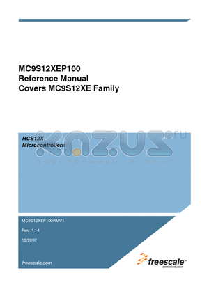 MC9S12XEP7682 datasheet - Reference Manual Covers MC9S12XE Family