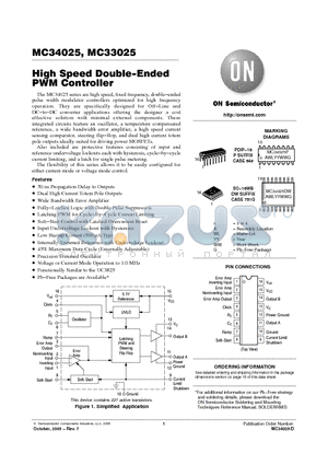 MC34025_05 datasheet - High Speed Double−Ended PWM Controller