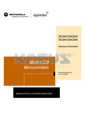 MC68HC08AZ60ACFU datasheet - Microcontrollers