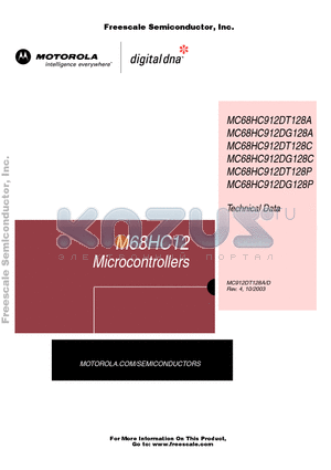 MC68HC912DG128A datasheet - Upward compatible with M68HC11 instruction set