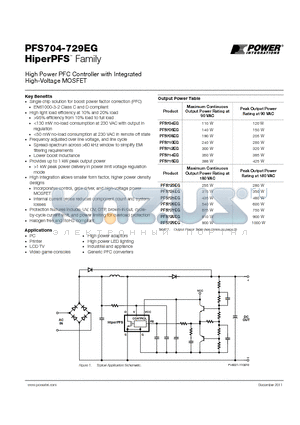 PFS704EG datasheet - High Power PFC Controller with Integrated High-Voltage MOSFET