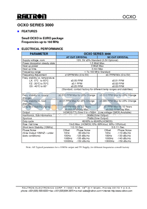 OX2137A-FZ datasheet - OCXO