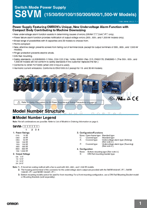 S8VM-01505 datasheet - Switch Mode Power Supply