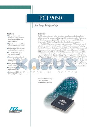 PCI9050 datasheet - Bus Target Interface Chip