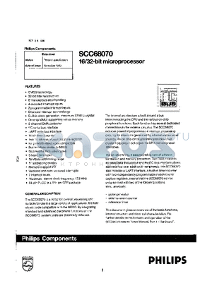 SCC68070 datasheet - 16/32-bit microprocessor