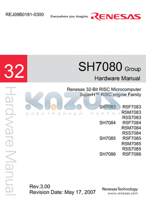 SH7080 datasheet - 32-Bit RISC Microcomputer SuperH RISC engine Family