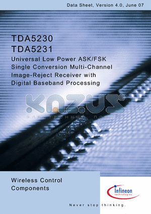 TDA5230 datasheet - Universal Low Power ASK/FSK Single Conversion Multi-Channel Image-Reject Receiver
