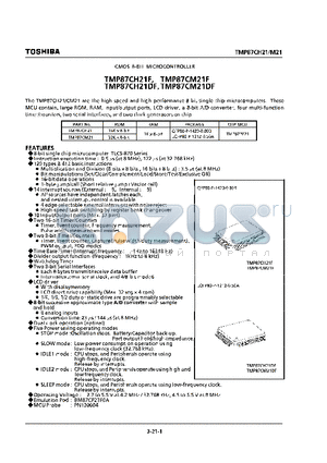 TMP87CH21 datasheet - CMOS 8-BIT MICROCONTROLLER