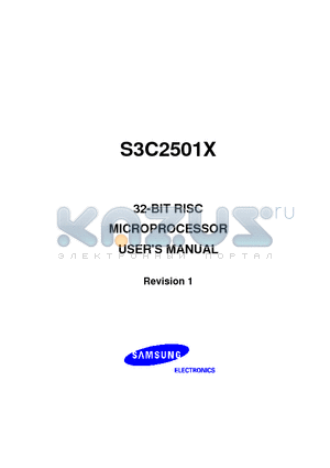 UM_S3C2501X datasheet - 32-BIT RISC MICROPROCESSOR