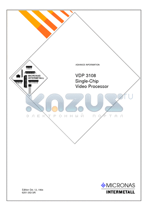 VDP3108 datasheet - Single-Chip Video Processor