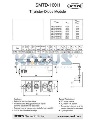 SMTD-160H-20 datasheet - THYRISTOR-DIODE MODULE