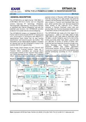 XRT86VL38IB484 datasheet - OCTAL T1/E1/J1 FRAMER/LIU COMBO - E1 REGISTER DESCRIPTION