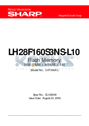 LHF16KA1 datasheet - Flash Memory 16M (2MB  8/1MB  16)