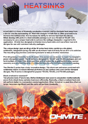 FA-T220-25E datasheet - A HEAT SINK IS A MASS OF THERMALLY CONDUCTIVE MATERIAL
