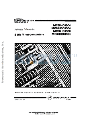 MC68HC05C8 datasheet - 8-Bit Microcomputers