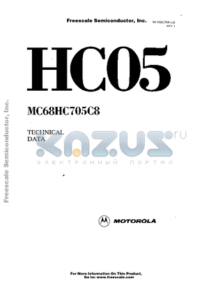 MC68HC705C8 datasheet - HCMOS MICROCONTROLLER UNIT