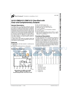 JM38510/01201BC datasheet - One-Shot With Clear and Complementary Outputs