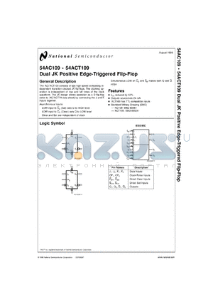 5962-8955101EA datasheet - Dual JK Positive Edge-Triggered Flip-Flop