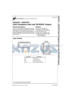 54ACT373FM-MLS datasheet - Octal Transparent Latch with TRI-STATE Outputs