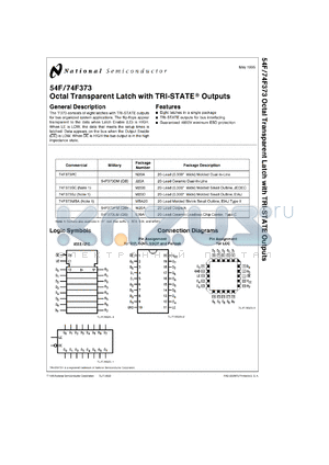 54F373LMQB datasheet - Octal Transparent Latch with TRI-STATE Outputs