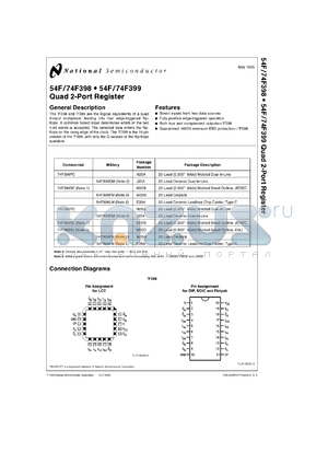 54F398LMQB datasheet - Quad 2-Port Register