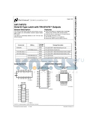 5962-9173801M2A datasheet - Octal D Latch with TRI-STATE Outputs