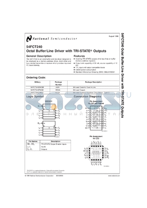 5962-8765501RA datasheet - Octal Buffer/Line Driver with TRI-STATE Outputs