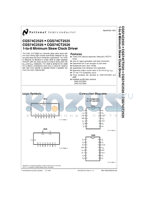 CGS74C2525N datasheet - 1-to-8 Minimum Skew Clock Driver