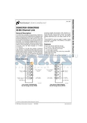 DS90CR281MDC datasheet - 28-Bit Channel Link