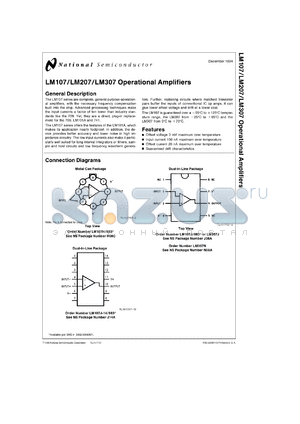 LM107MW8 datasheet - Operational Amplifier