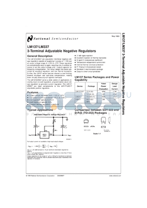 LM137AH/883 datasheet - 3-Terminal Adjustable Negative Regulator