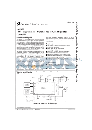 LM2636MTCX datasheet - 5-Bit Programmable Synchronous Buck Regulator Controller