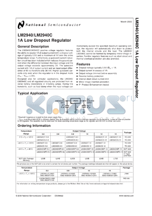 LM2940SX-12 datasheet - 1A Low Dropout Regulator