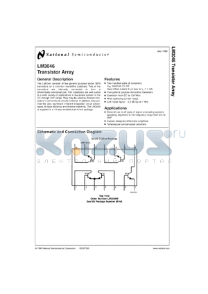 LM3046MX datasheet - Transistor Array