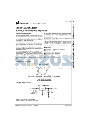 LM323KSTEEL datasheet - 3-Amp, 5-Volt Positive Regulator