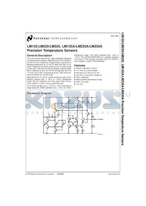 LM335AM datasheet - Precision Temperature Sensor