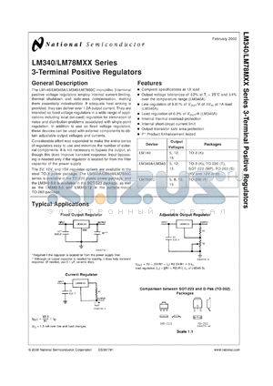 LM340-12MWC datasheet - Series 3-Terminal Positive Regulators
