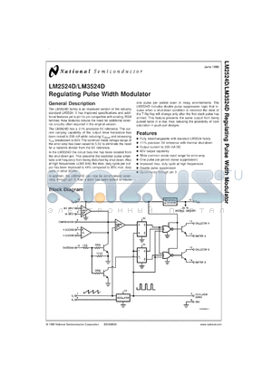 LM3524DMX datasheet - Regulating Pulse Width Modulator