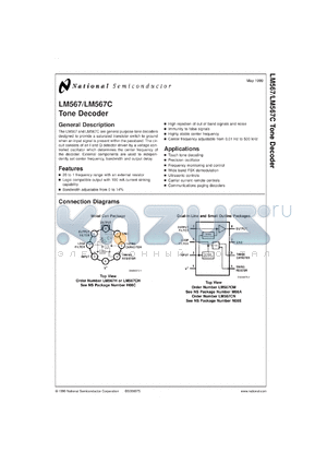 LM567CMX datasheet - Tone Decoder