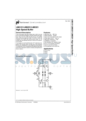 LM6321MX datasheet - High Speed Buffer