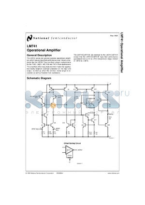 LM741MDS datasheet - Operational Amplifier