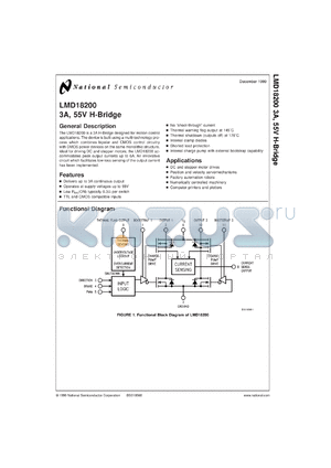 LMD18200T datasheet - 3A, 55V H-Bridge