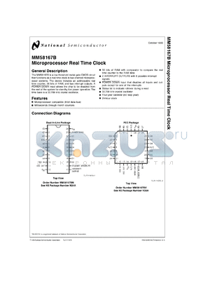 MM58167MWC datasheet - Microprocessor Real Time Clock