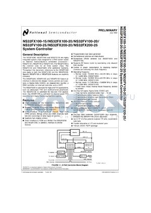 NS32FV100VF-20 datasheet - Series 32000/EP Microprocessor [Life-time buy]