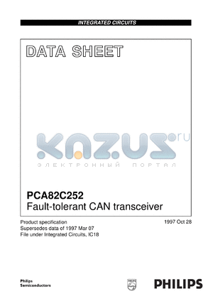 PCA82C252T/N2 datasheet - Fault-tolerant CAN transceiver