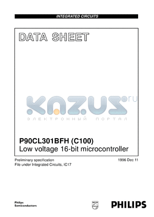 P90CL301BFH/F5 datasheet - Low voltage 16-bit microcontroller
