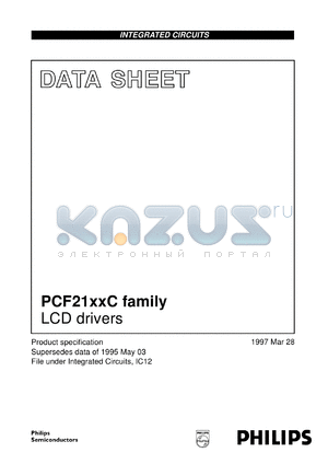 PCF2110CU/10/F1 datasheet - LCD drivers