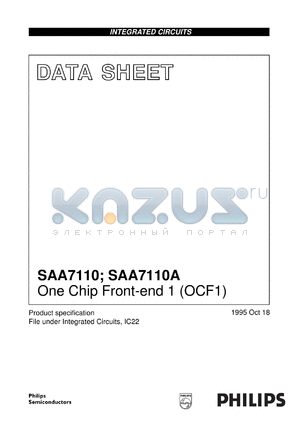 SAA7110WP/01 datasheet - One Chip Front-end 1 (OCF1)